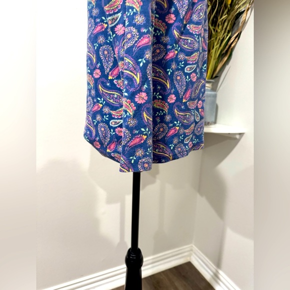 Blair Blue and Pink Paisley Print Long Sleeve Blouse size Small - Picture 4 of 9